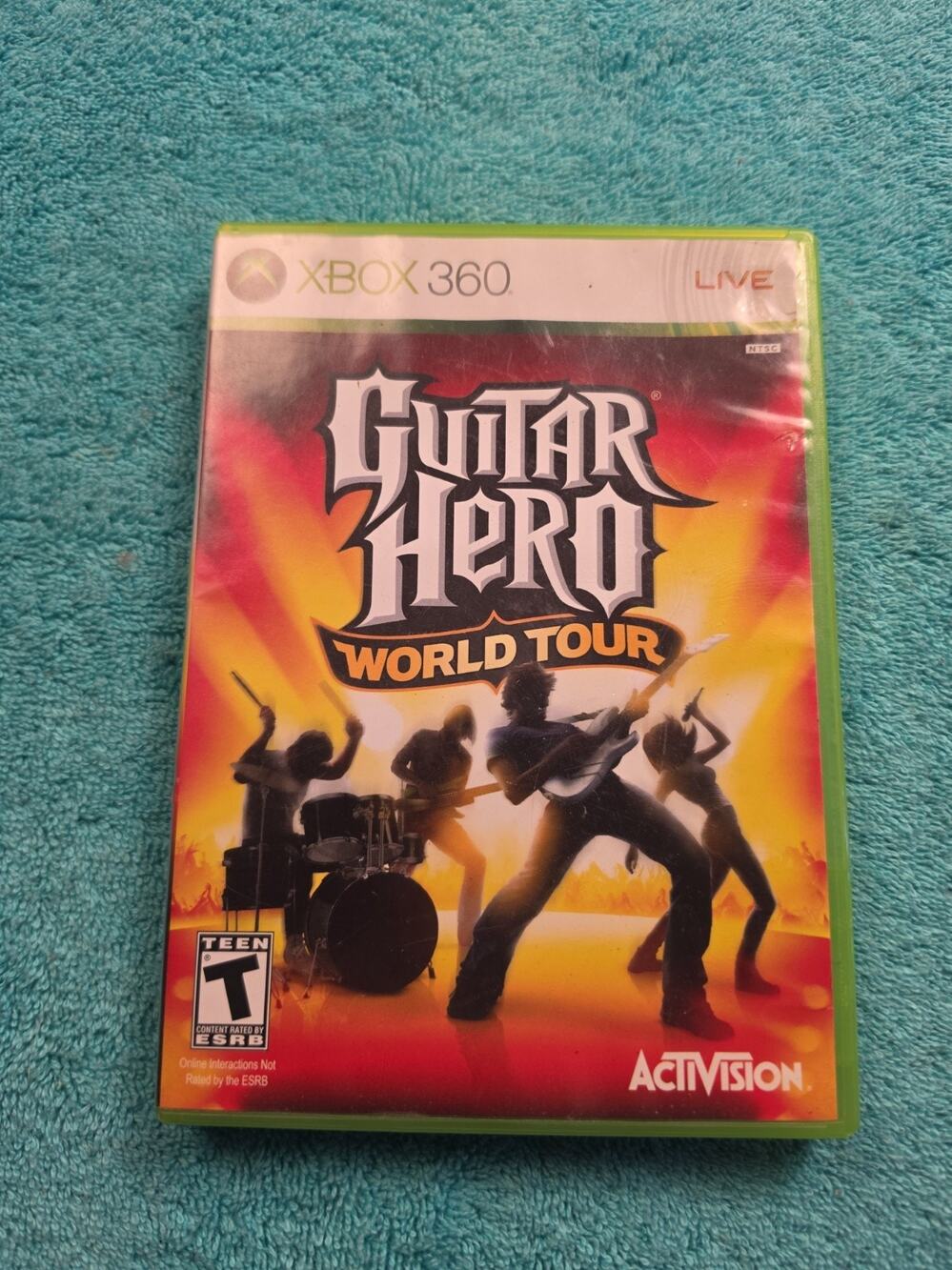 GUITR HERO WORLD TOUR XBOX 360 2008 COMPLETE Works well Good shape